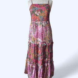 Hazel Dress in Loki's Garden Caramel & Lilac Sachet by BANJANAN